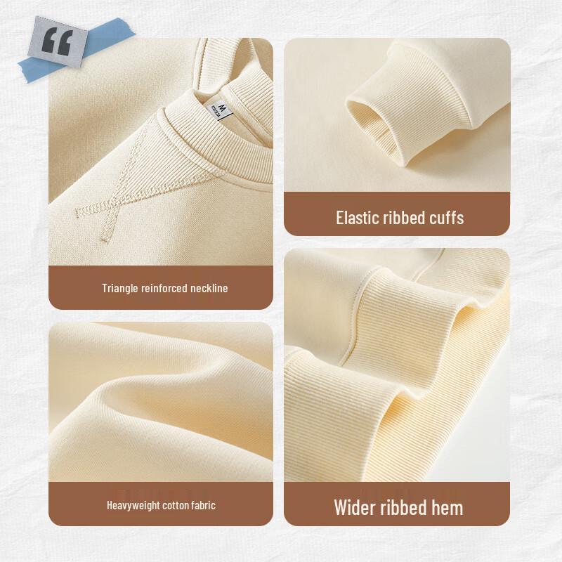 JEANSWEST LIFE Men's Heavyweight Crew Neck Pullover Sweatshirt