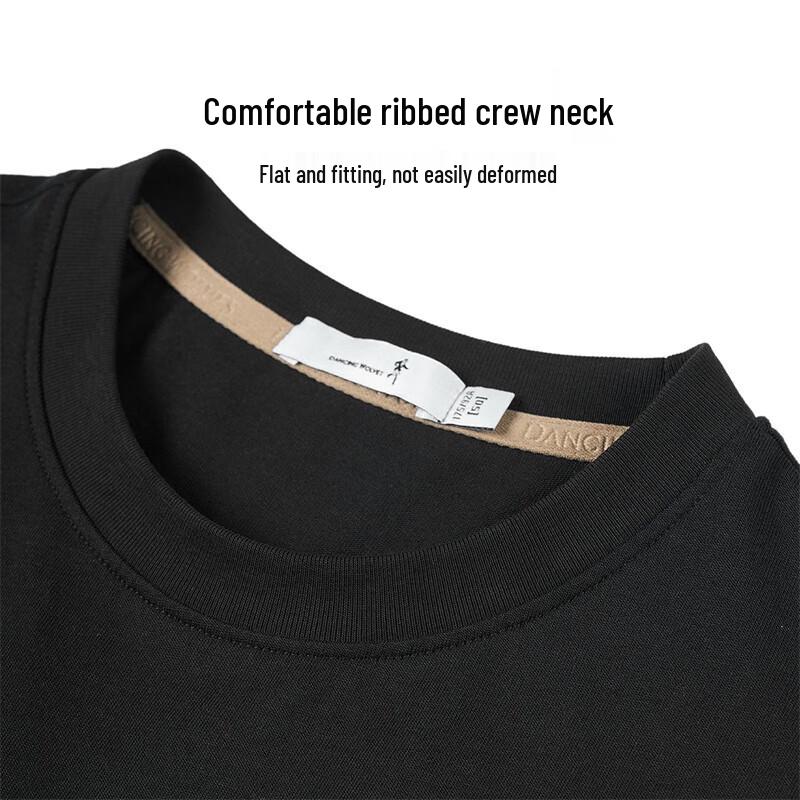 Dancing with Wolves Men's Pure Cotton Round Neck Short-Sleeve T-Shirt