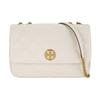 Willa Leather Shoulder Bag With Metal Logo Women Shoulder Bag White 148244-WHITE