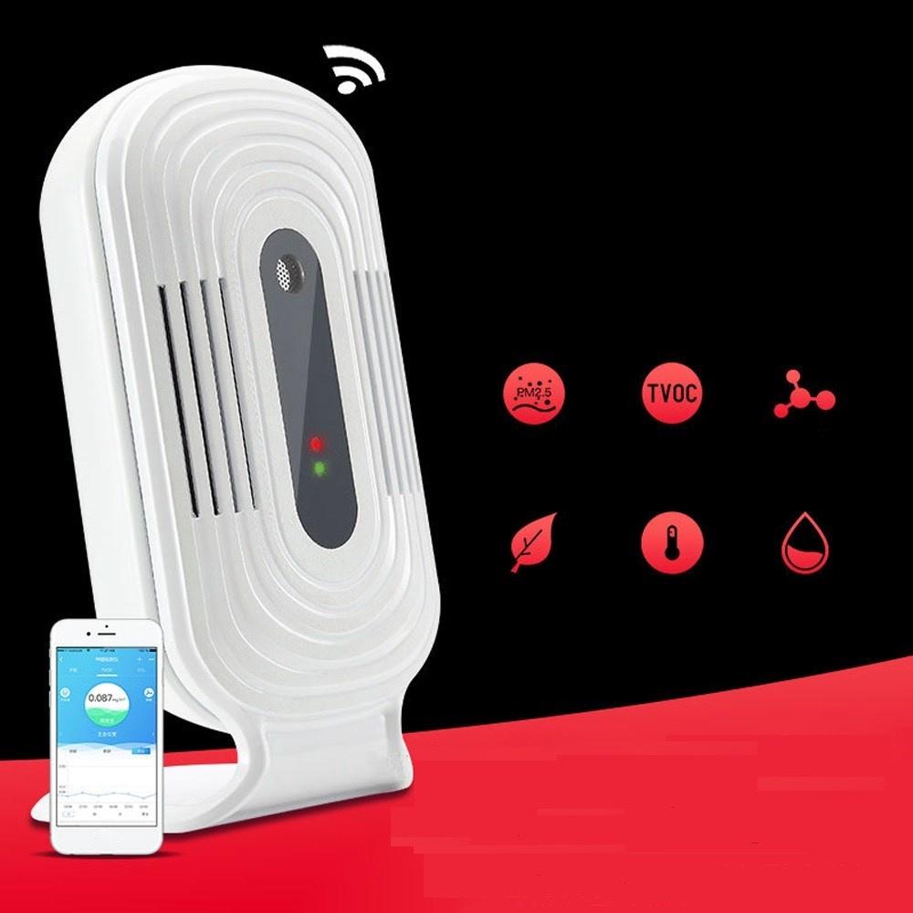 JQ-300 Wifi Digital Formaldehyde Gas Detector Meter Air Analyzers Monitor Tester Sensor Temperature Humidity White+black