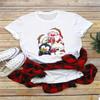 Christmas Lovely Cartoon Cute 90s Tee T Shirt Clothing Women Top New Year Female Clothes Fashion Printed Graphic T-shirts