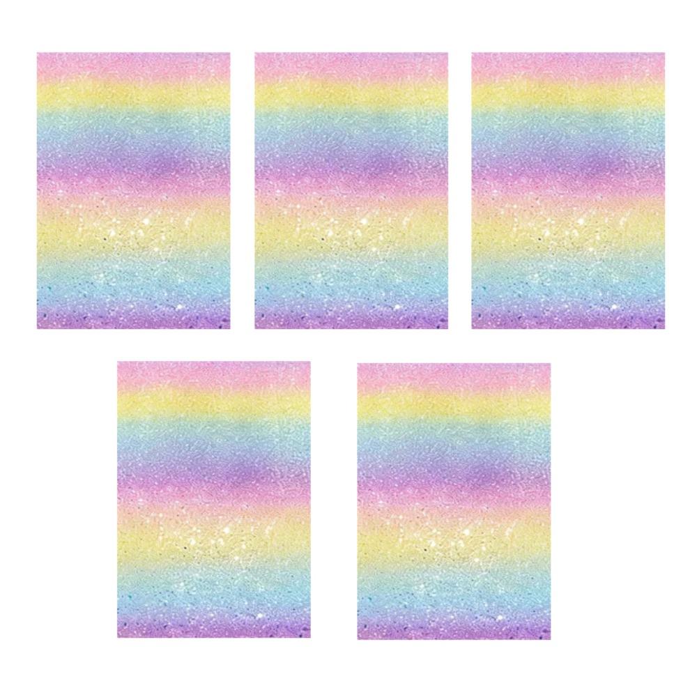 5Pcs Shining Rainbow Glitter Baking Cloth Fuse Beans Beadsheat-resistant Paper Fuse Art Projects