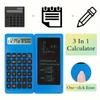 Calculator Pliabil cu Blocnotes și Stylus - Ecran LCD Mare, Calculator Portabil de Matematică de Bază pentru Studenți, Rechizite Școlare, Offi