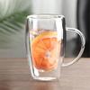 Zhenqi Goose Egg Double Wall Glass Mug with Handle