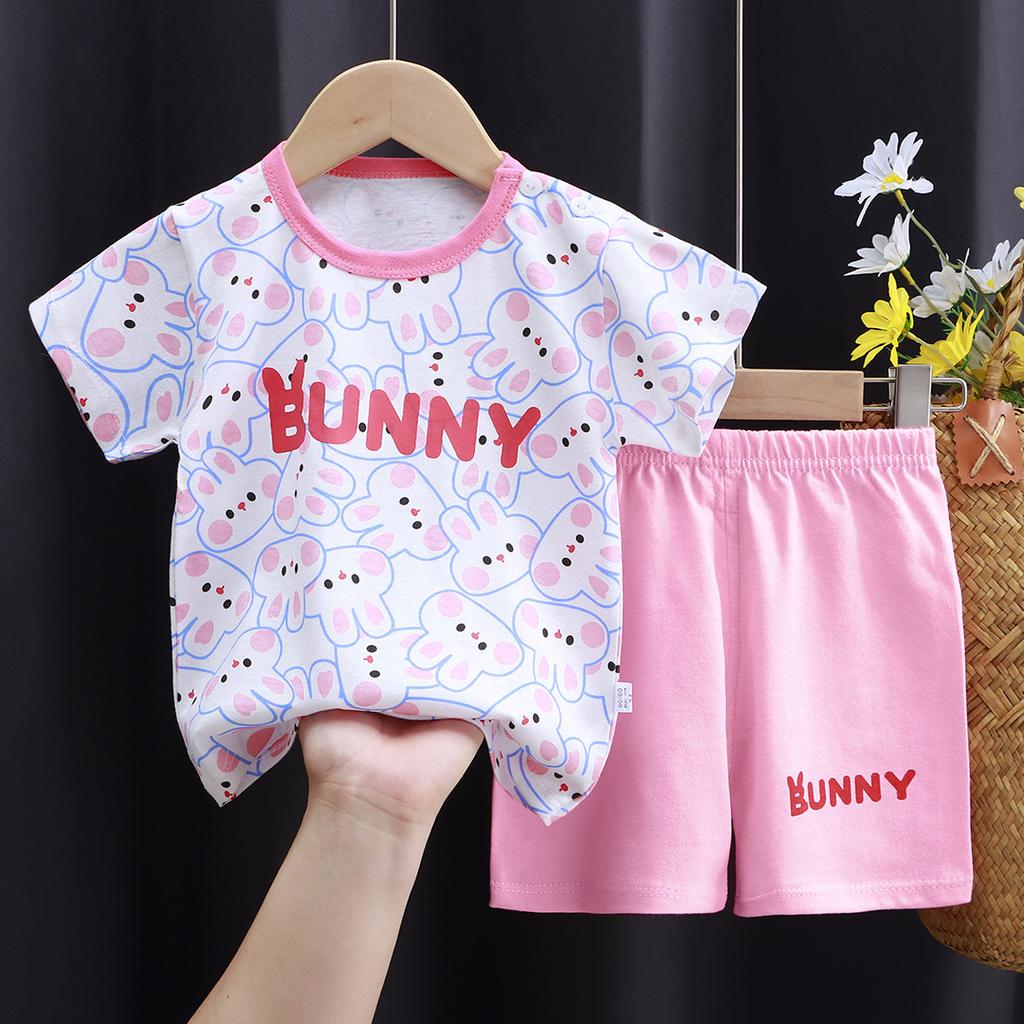 Children's Cotton T-shirt Set - Summer Boys' Casual Short-sleeved Shorts 2-piece Set