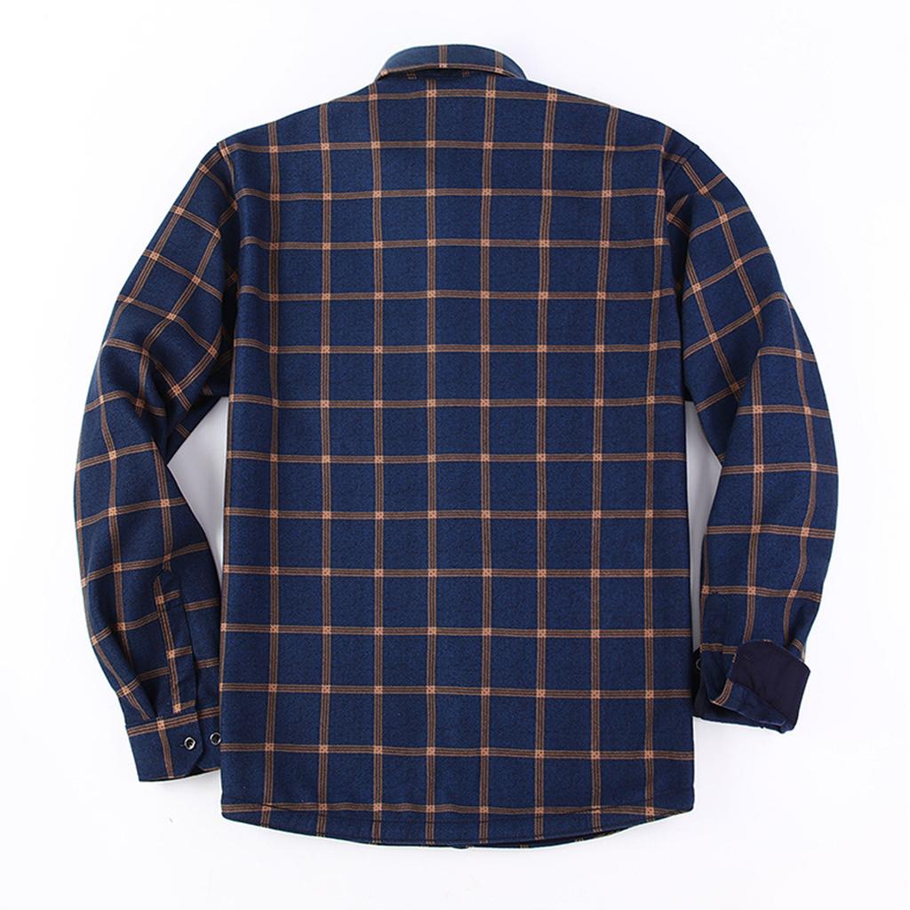 Men's Flannel Button-Up Jacket | Plaid, Fleece Lined, Chest Pockets ,Warm , Casual & Stylish | For Daily, Work & Weekend