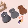 Guitar Pick Holder Case,Handmade Pu Leather Guitar Plectrum Holder With 18 Slots For Guitar Picks