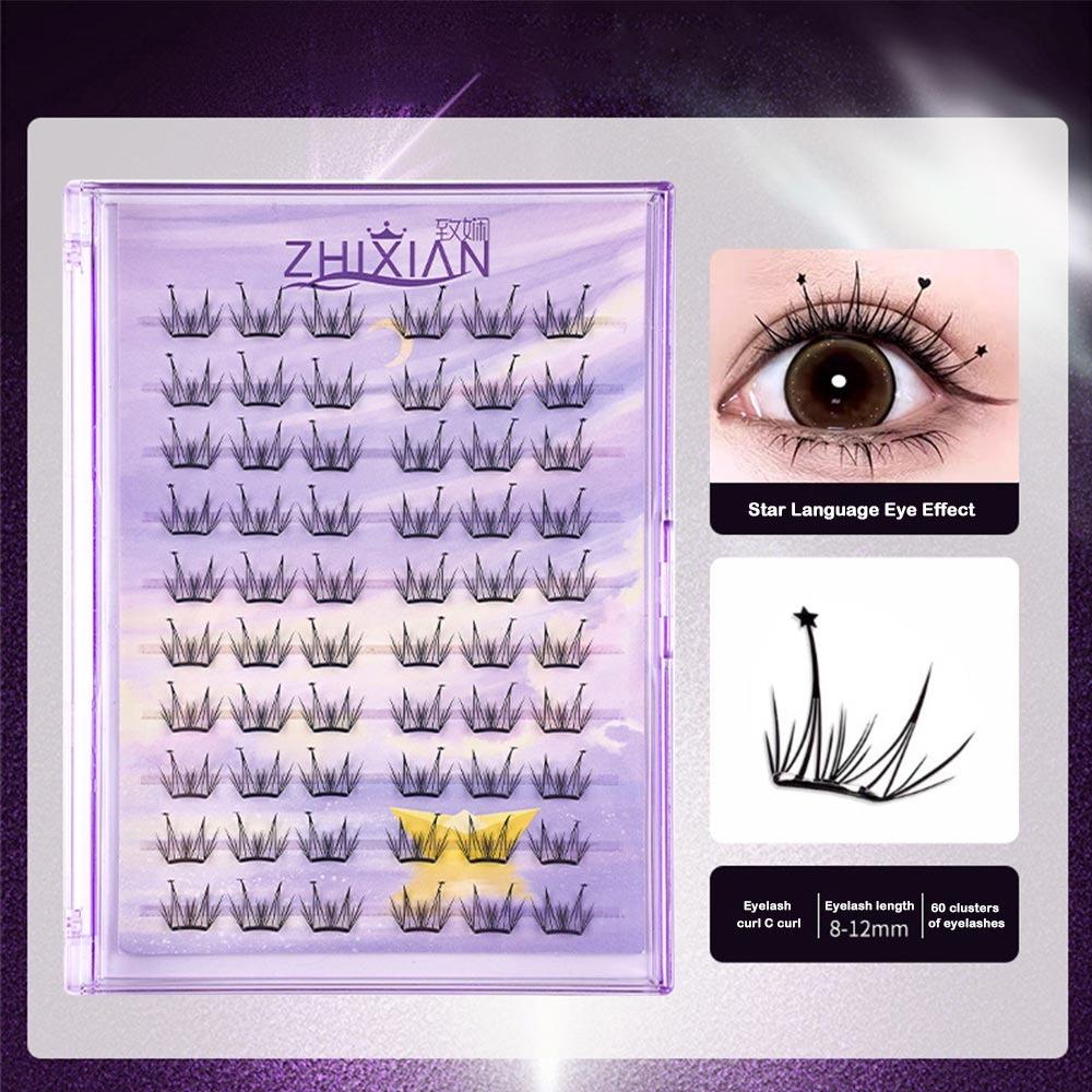 

3D Non Glue False Eyelash Glue Free Segmented False Eyelashes Party Supplies Type B