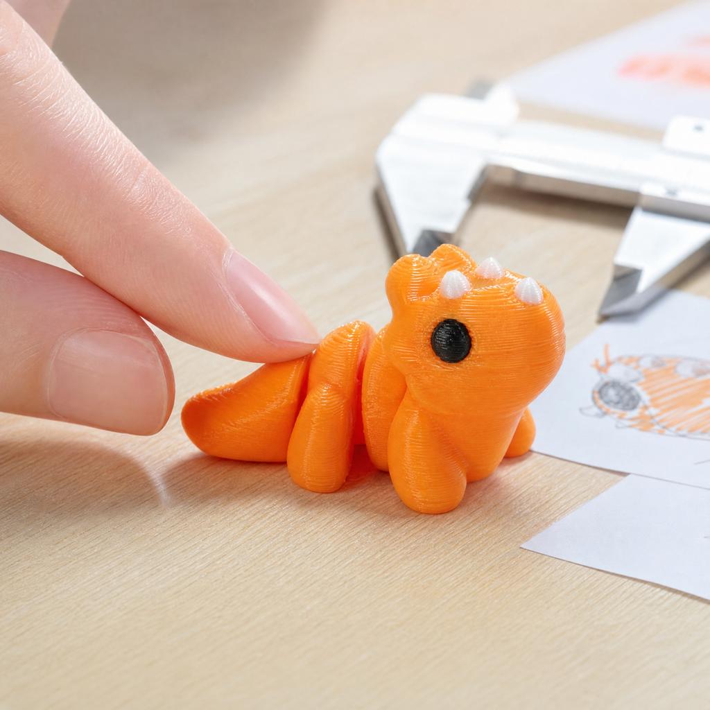 3D Printed Articulated Action Figure with Movable Joints for Creative Play