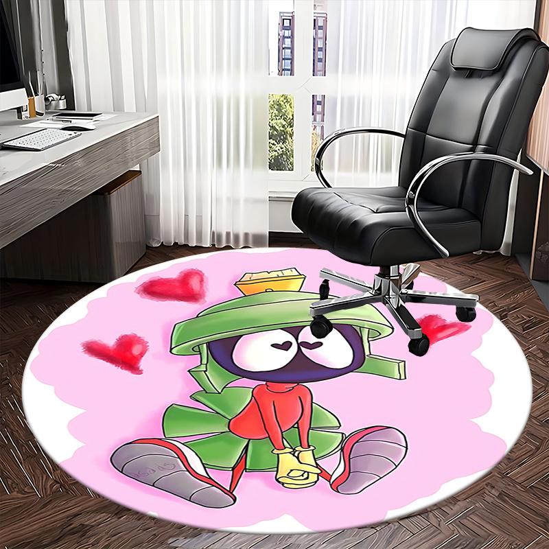 Marvin the Martian Chair Mat - Round Carpet for Home Decor, Office Use, and Gifts - Suitable for Bedrooms, Living Rooms, and Various Rooms0266b