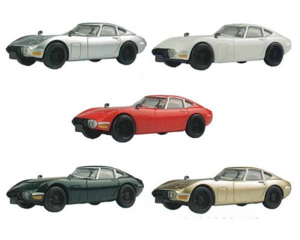 Scale Diecast Car MONO COLLECTION Toyota 2000GT X Full Gachapon Capsule Platz 1/64 5-Piece Set, Set, Toy,