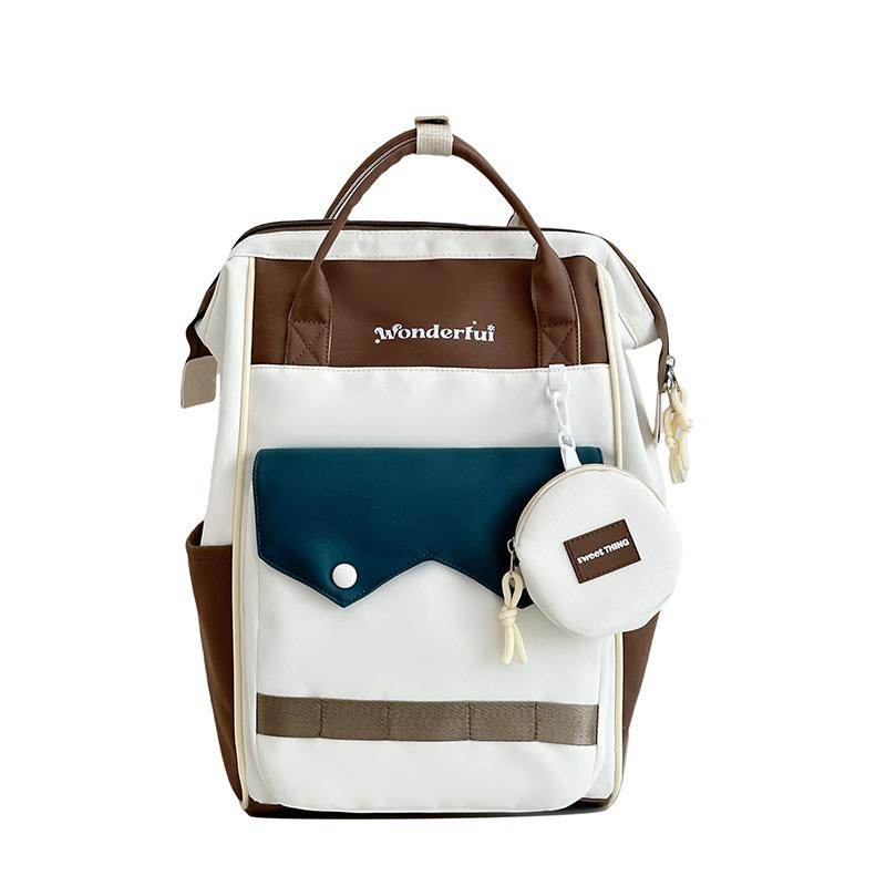 Colorblock Studenten Schultasche Kinderrucksack Leichter Rucksack