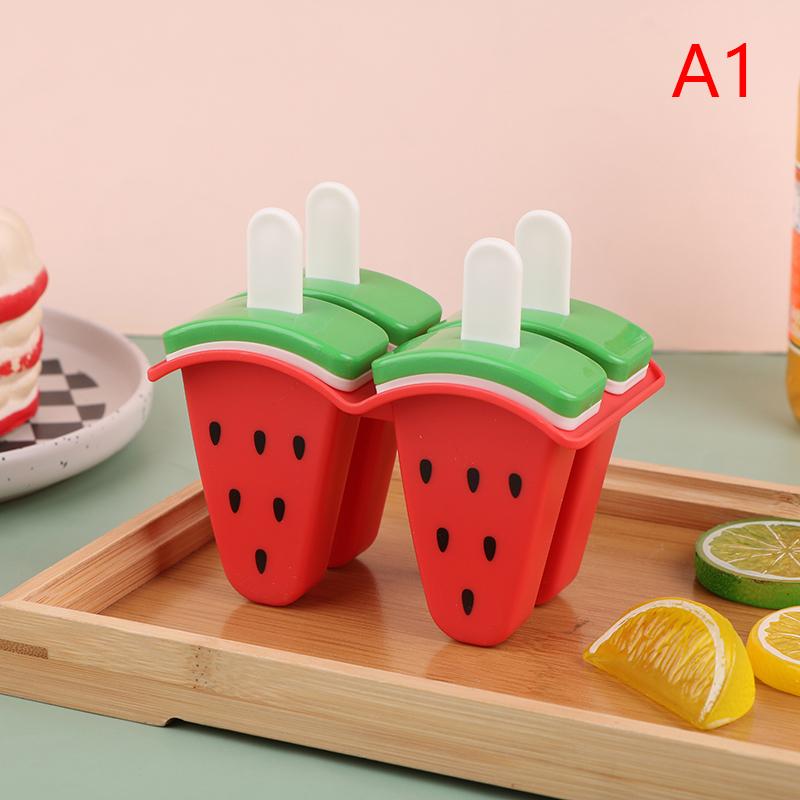 Ice Cream Mold With Cover Watermelon Shape Mold Diy Homemade Ice Popsicle Mould Frozen Juice Milk Kitchen Ice Cream Make Tools
