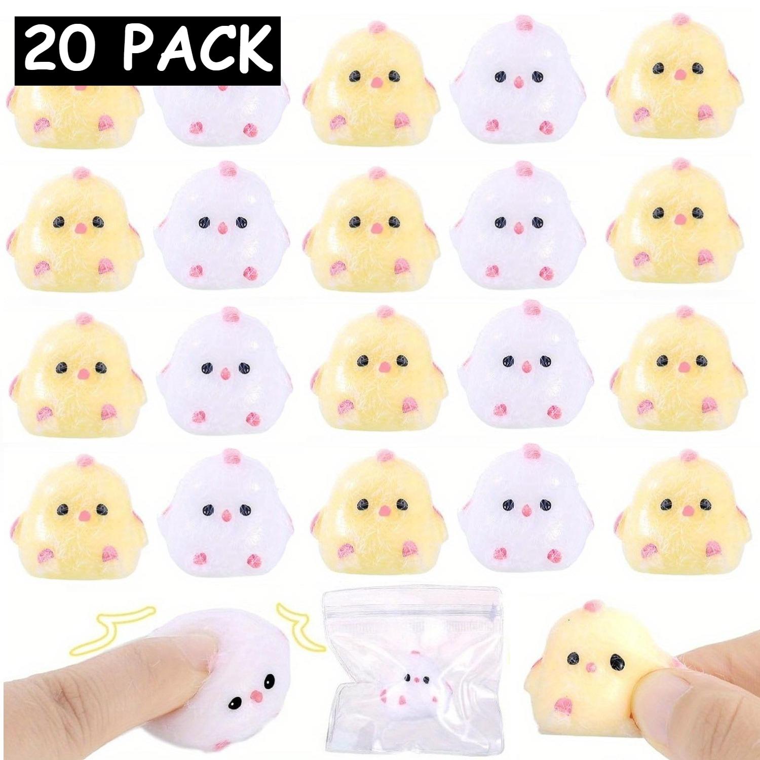 4/10/20 Stuks Mini Taba Squishies Kuiken Sensorisch Fidget Speelgoed Zacht Klein Schattig Willekeurige Kleur Feestbedankje voor Kinderen