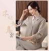 Women's Fashion Splicing Long Sleeve Two-Piece Shirt - Spring 2025 Collection for Middle-Aged Mothers