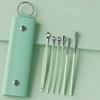 6Pcs/set  Household Portable Ear Spoonscoil Spring Ear Picking Tool Ear Picking Set 6-piece Set, Ear Digging Spoons Femal
