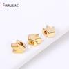 18k Gold Plated Brass Heart Spacer Beads For DIY Jewelry Making Supplies,Heart Loose Beads For Handmade Beading Jewelry Material