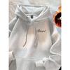 Men's Heavyweight American Trend Letter Hoodie - New Autumn/Winter Velvet-Thickened Student Outerwear