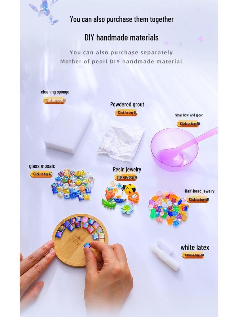 1kg Mosaic Iridescent Crystal Glass for DIY Children’s Handicrafts