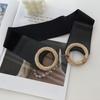 Versatile Black Elastic Wide Waist Belt For Women Enhancing Dress Styles With Features Slimming