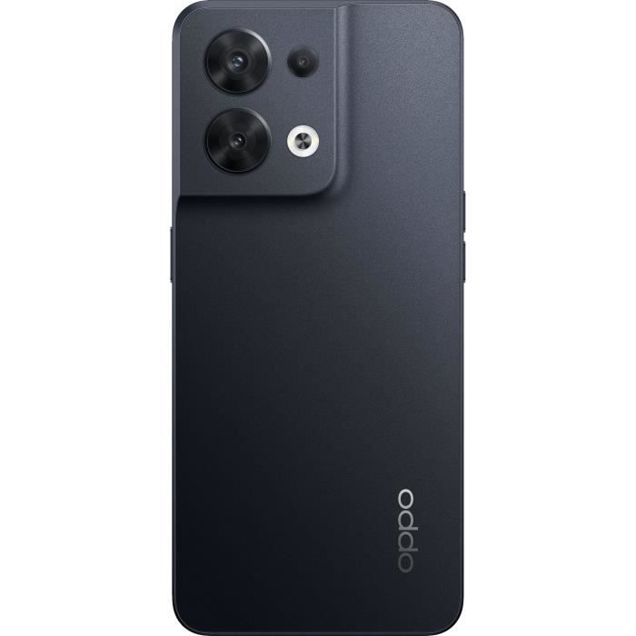 Smartphone - OPPO - Reno8 - 256Go - 5G - Noir Chatoyant - Double caméra orientée vers l'arrière