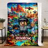 Roblox Gamer Abenteuer Decke bedruckte Decke weich und gemütlich perfekt für das Wohnzimmer Bett Sofa oder ein Nickerchen, Geschenk