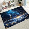 Dreamy Galaxy Universe Space Stars Black Hole Earth Rug for Bedroom Living Room Sofa Home Doormat Decor,Kid Non-slip Floor Mat