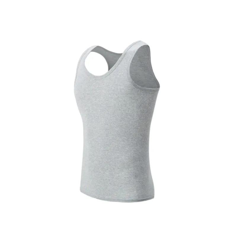 Cotton Vest for Men Youth Fitted Sports Fitness Casual Sleeveless Top Four Seasons Cool and Comfortable