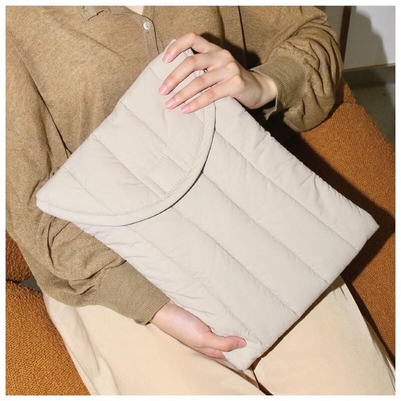 Quilted Embroidered Laptop Sleeve