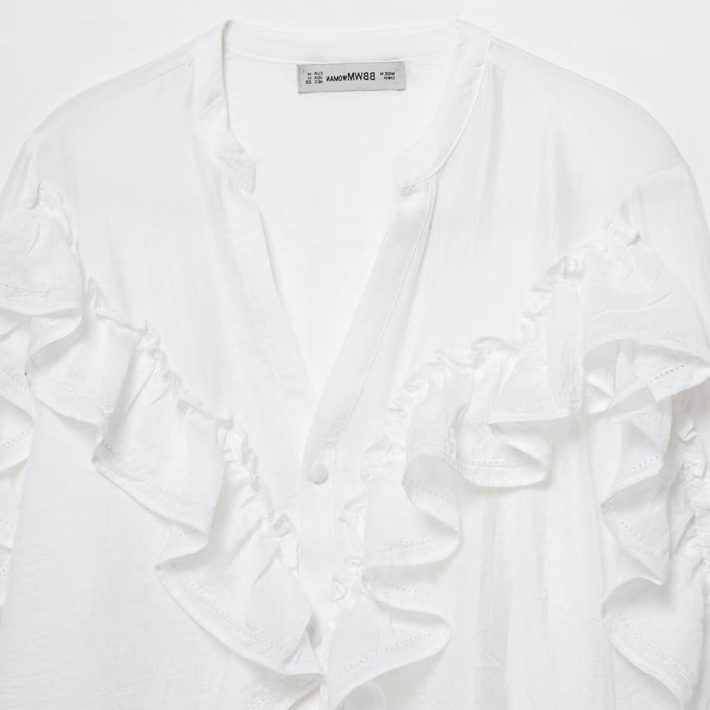 TAOP&ZA Women's Elegant Lace Layered Casual Shirt - Spring/Summer Collection