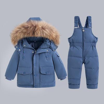 Autumn Winter Two-piece Set Children Clothing Set Down Suit Warm Boy Jacket Baby Girls Snowsuit Coat Kids Parkas Outwear Clothes