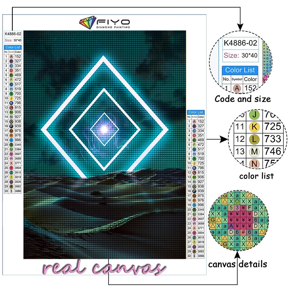 Pictură cu diamant DIY 5D cu punct de cruce CyberPunk Estetică geometrică Broderie cu diamant Mozaic Artă de perete Decorare pentru casă