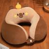 Cartoon U-Shaped Neck Pillow Soft Plush Travel Pillow for Neck Support and Comfort Suitable for Home Office and Travel Use