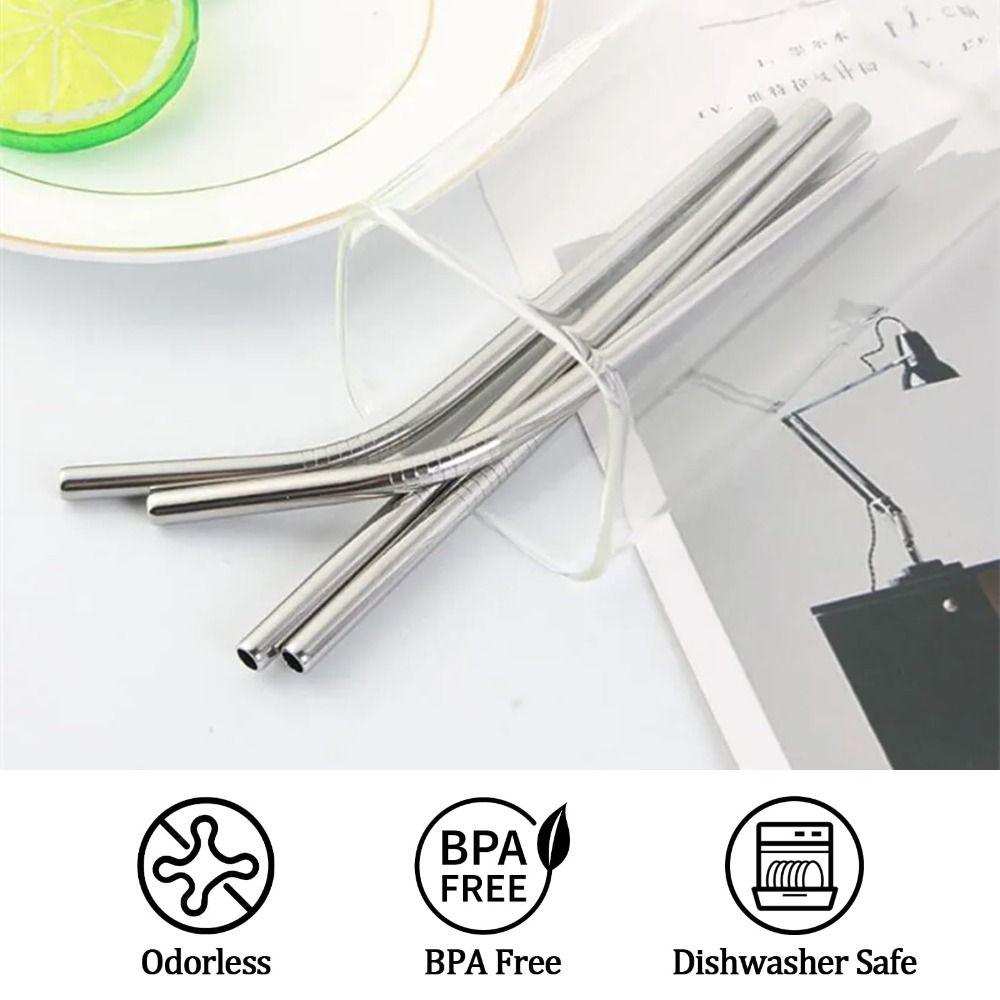 6 PCS for 40 Oz Cup Tumbler Metal Straws Reusable 3 Straight Drinking Accessories Stainless Steel for 40 oz Cup Tumbler