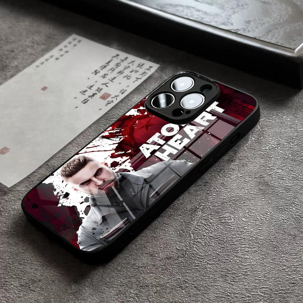 

Чехол для телефона Atomic Heart для iPhone 15 Pro Max 14 Pro 12 11 13 Mini X XR XS 16 Plus SE Закаленное стекло Задняя крышка iPhone11Pro