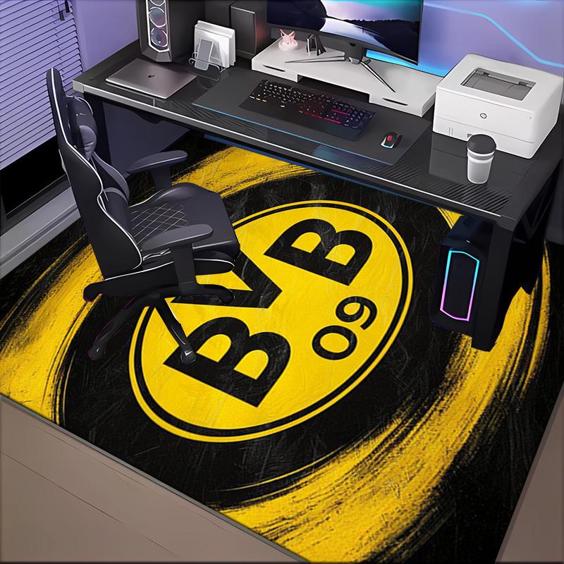 Borussia Dortmund Teppich Spiel Teppich, Fußmatte für Schlafzimmer Wohnzimmer Eingangsbereich Teppich, Heimdeko Idee Geschenk für Weihnachten Geburtstag