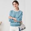 Zhaojun Women's Round Neck Color Block Pure Cashmere Sweater