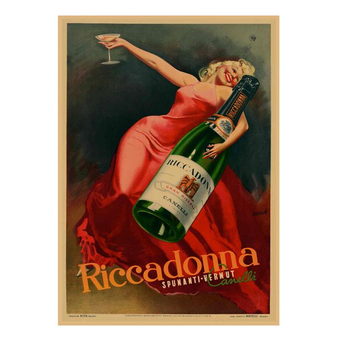 Decorazione Poster Vintage Bar da Cocktail Retrò & Nightclub