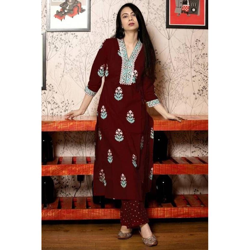 Women Bollywood Party Wear Salwar Kameez Designer Top Tunic Kurti Set Dress VF-20133