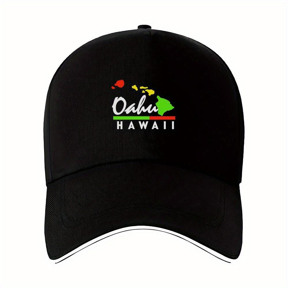 Oahu Hawaii Map Adult Polyester Baseball Cap Casual Adjustable Lightweight Summer Sport Hat