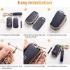 for Toyota Key Fob Cover with Leather Lanyard, Car Key Fob Case Compatible with 2018- Camry RAV4 Highlander Avalon C-HR Prius Corolla GT86 Smart Key