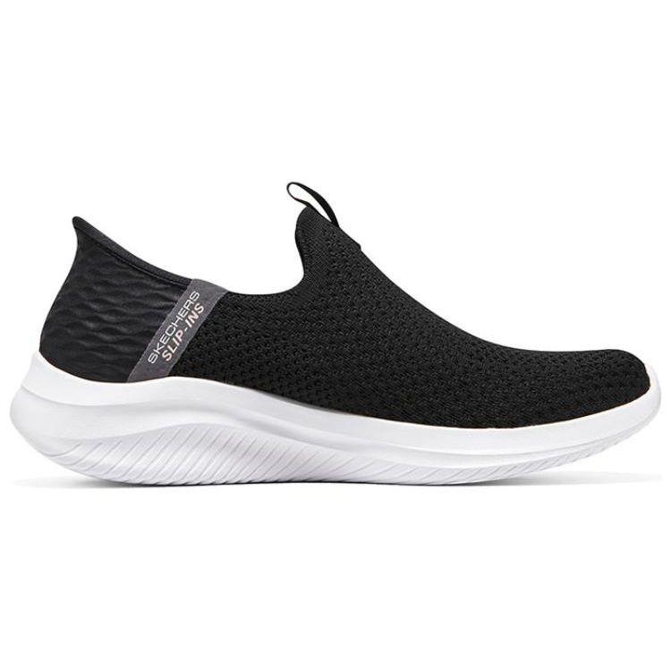 Skechers Ultra Flex 3.0 Slip-Ins Mesh Retro Easy Wear Low-Top Lifestyle Shoes Women Sneakers Black 896243-BKW