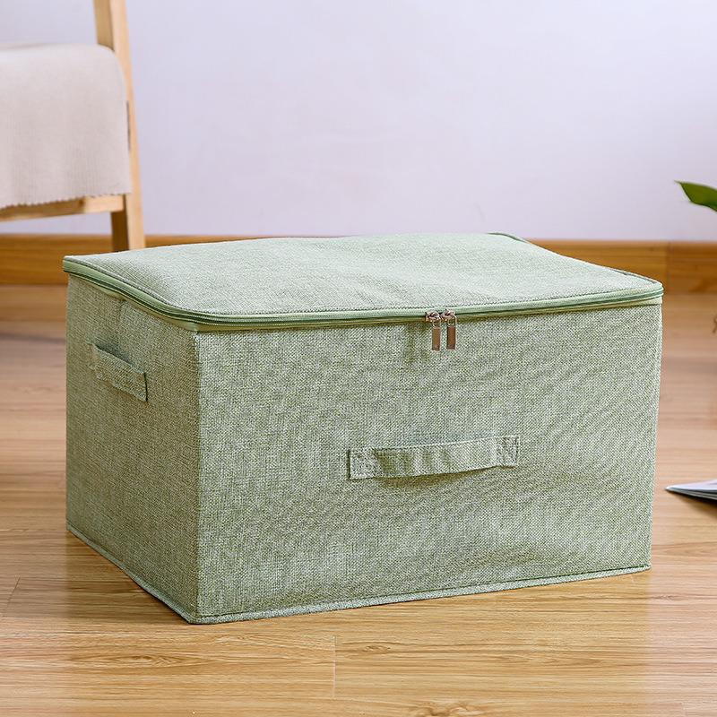 Foldable Fabric Storage Organizer for Clothes and Bedding - Large Capacity Wardrobe Box