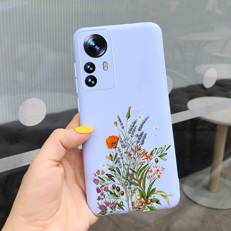 For Xiaomi 12 Pro 5G Case Cute Cartoon Painted Matte Cover For Xiaomi Mi 12 Pro 5G Global Funda on Xiomi 12 Pro Mi12 12X 5G Capa