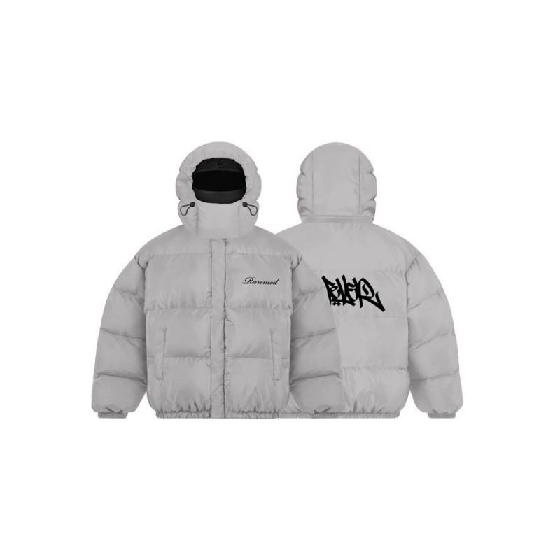 Zimní Streetwear v Y2K stylu Unisex Puffer bunda s kapucí Pruhovaná Volný střih Pro teenagery