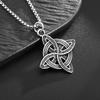 Vintage Fashion Irish Witchcraft Celtic Knot Pendant Necklace for Men Women Slavic Witch Knot Lucky Amulet Jewelry