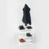 Weißes Loft Metall Kleiderständer Schuhregal (8207)