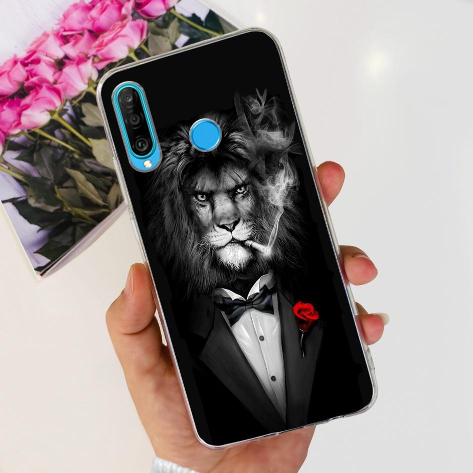 For Huawei P30 Lite Case MAR-LX1M MAR-L21A MAR-LX1A Cute Astronaut Cover Clear Silicone Bumper For Huawei P30 Pro Lite P 30 Capa