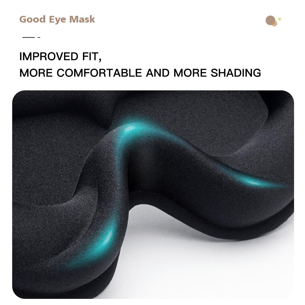 Durable And Safe 3D Sleep Mask Blindfold Sleeping Aid Eye Mask Soft Memory Foam Face Mask Eyeshade 99% Blockout Light Slaapmasker Eye Cover Patch