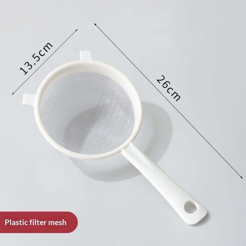 Ultra Fine Mesh Mesh Strainer With Handle Mini Plastic Colander Separation Net Food Juice Strainer Yogurt Mesh Sieve Kitchen Use
